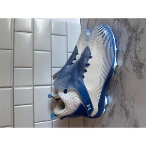 Under Armour Mens 9.5 Football Cleats Blue and White